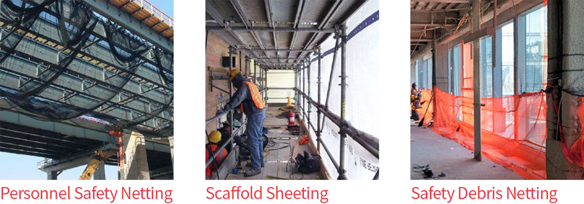 Personnel Safety Netting - Scaffold Sheeting - Safety Debris Netting