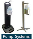Hand Sanitizer Pump Stand Systems